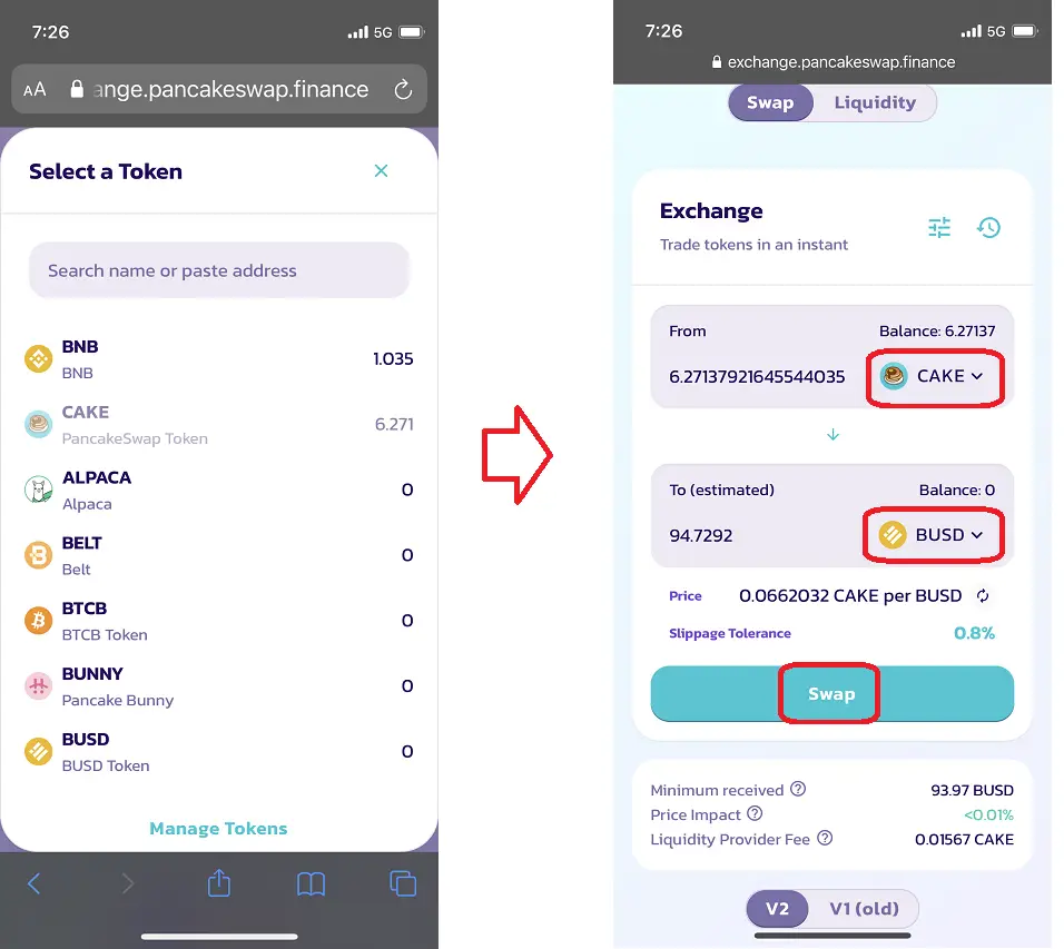 trust wallet pancakeswap coin alma